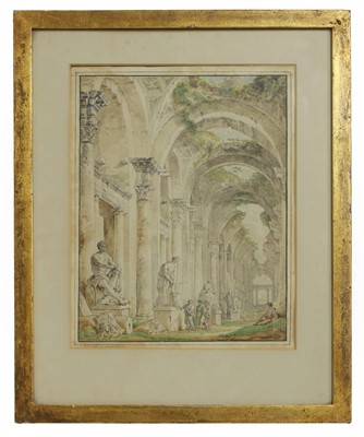 Lot 118 - Attributed to Giovanni Paolo Panini (Italian, 1691-1765)