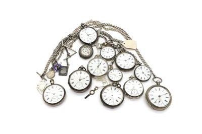 Lot 20 - A group of twelve silver pocket watches