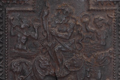 Lot 203 - Two cast iron firebacks