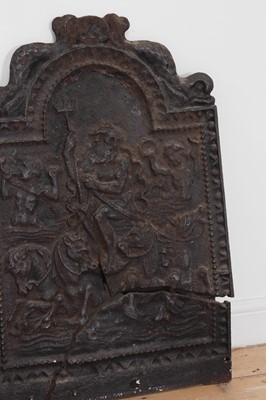 Lot 203 - Two cast iron firebacks