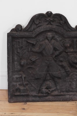 Lot 203 - Two cast iron firebacks