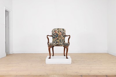 Lot 392 - A George I walnut shepherd's crook armchair