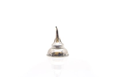 Lot 26 - A silver wine funnel