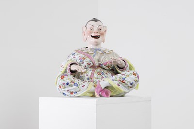 Lot 222 - A Meissen porcelain nodding pagoda figure