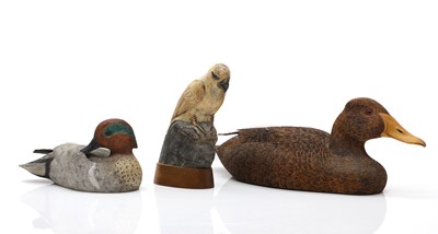 Lot 440 - Two carved wood decoy ducks