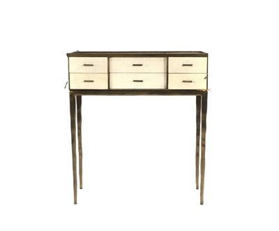 Lot 428 - An Art Deco style 'Melting' shagreen inlaid dressing table