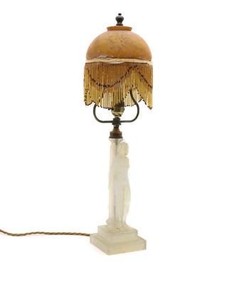 Lot 449 - A Sabino opalescent glass figural table lamp