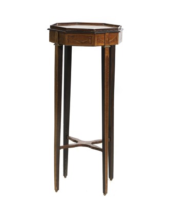 Lot 695 - An Edwardian satinwood inlaid stand
