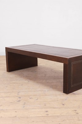 Lot 90 - A leather and chrome coffee table