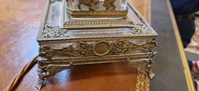 Lot 72 - A gilt-metal and glass table lamp in the Empire style