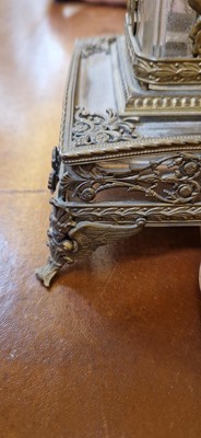 Lot 72 - A gilt-metal and glass table lamp in the Empire style
