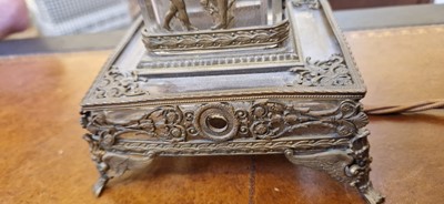 Lot 72 - A gilt-metal and glass table lamp in the Empire style