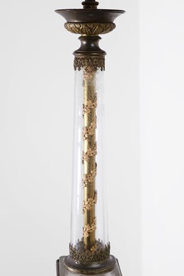 Lot 72 - A gilt-metal and glass table lamp in the Empire style