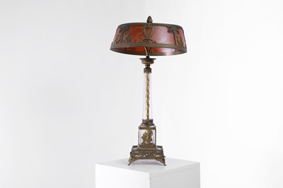 Lot 72 - A gilt-metal and glass table lamp in the Empire style