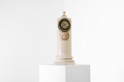 Lot 127 - An Empire alabaster mantel clock