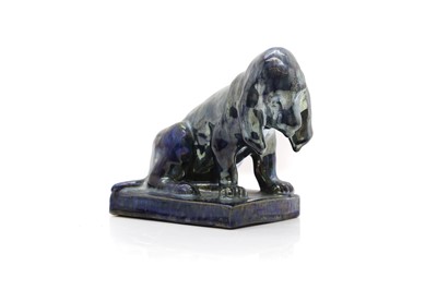 Lot 132 - A Cytere glazed standstone dog