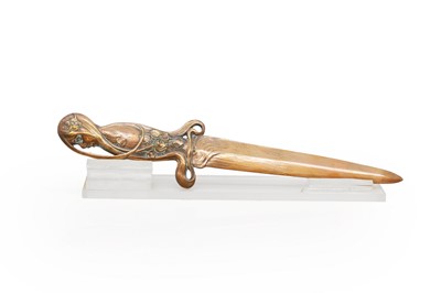 Lot 266 - An Art Nouveau cast letter opener
