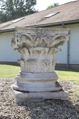 Lot 462 - A Neoclassical carved stone capital