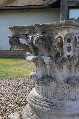 Lot 462 - A Neoclassical carved stone capital