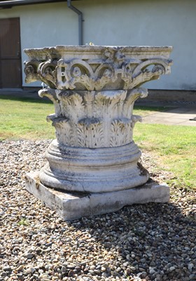 Lot 462 - A Neoclassical carved stone capital