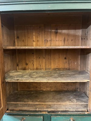 Lot 82 - A provincial painted pine cupboard