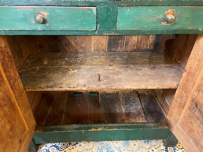 Lot 82 - A provincial painted pine cupboard
