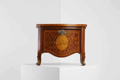 Lot 680 - A Louis XV Transitional-style rosewood serpentine miniature commode