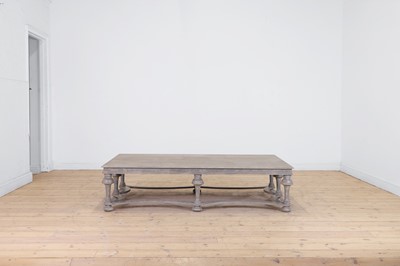 Lot 708 - A baroque-style painted wooden coffee table