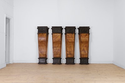 Lot 285 - A set of four painted pine pilasters