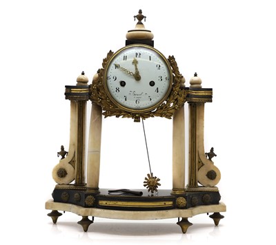 Lot 459 - A marble portico clock
