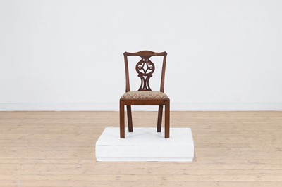 Lot 670 - A miniature mahogany Chippendale-style single chair