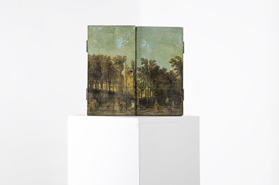 Lot 679 - An arte povera miniature table cabinet