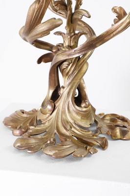 Lot 66 - A pair of Louis XV-style gilt-bronze candelabra