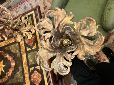 Lot 66 - A pair of Louis XV-style gilt-bronze candelabra