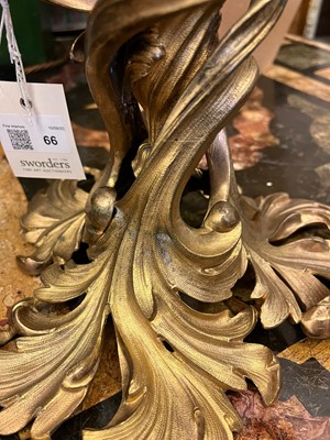 Lot 66 - A pair of Louis XV-style gilt-bronze candelabra