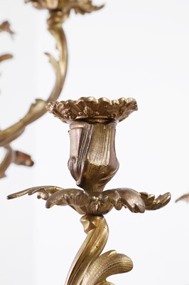 Lot 66 - A pair of Louis XV-style gilt-bronze candelabra
