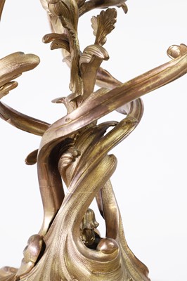 Lot 66 - A pair of Louis XV-style gilt-bronze candelabra