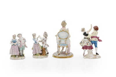 Lot 81 - A pair of porcelain dancers