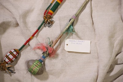 Lot 352 - A Native American beaded and quilled dance club