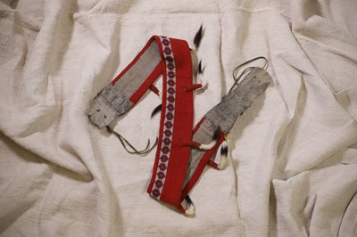 Lot 300 - A Native American Plains beaded ceremonial belt