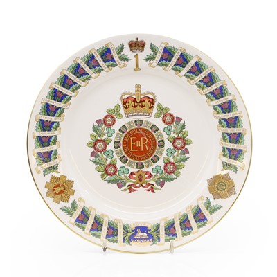 Lot 156 - A set of eleven Spode Mulberry Hall regimental commemorative plates