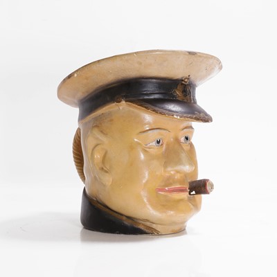 Lot 283 - A caricature pottery jug of Winston Churchill