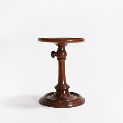 Lot 275 - A mahogany adjustable candlestand