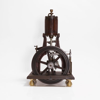 Lot 303 - A scale model of a Stuart Turner-type vertical single cylinder pumping engine