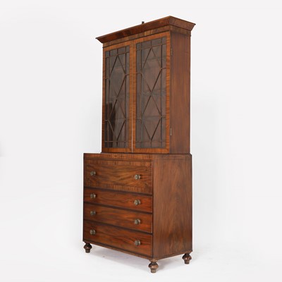 Lot 145 - A Regency mahogany secretaire bookcase