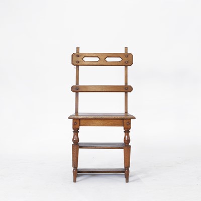 Lot 46 - A set of Victorian oak metamorphic library steps