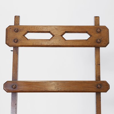 Lot 46 - A set of Victorian oak metamorphic library steps