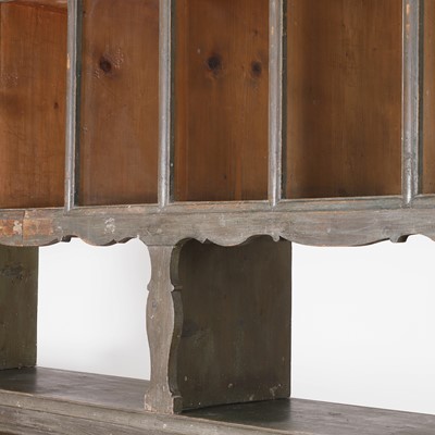 Lot 44 - A painted pine shop display shelf
