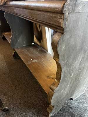 Lot 44 - A painted pine shop display shelf