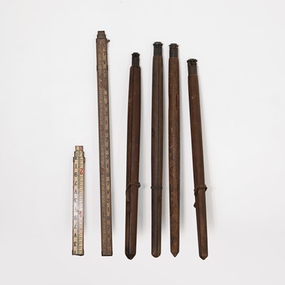 Lot 51 - Two surveyor's measuring rods